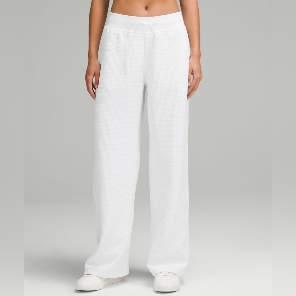Lululemon Textured High-Rise Wide-Leg Track Pant
